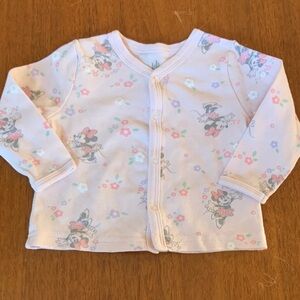 🍓3/$10 Disney Pastel Pink Minnie Mouse Cardigan size 6-9m